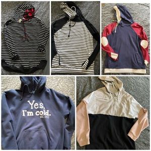 Women’s Bundle of Large hoodie sweatshirts.